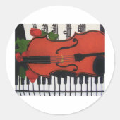 violien ronde sticker (Voorkant)
