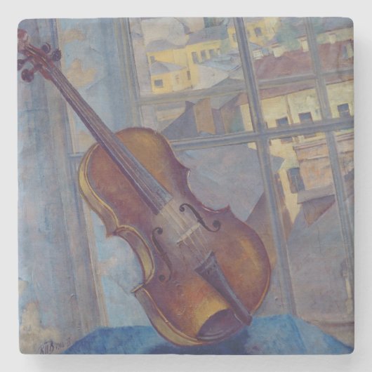 Violin, 1918 stenen onderzetter (Voorkant)