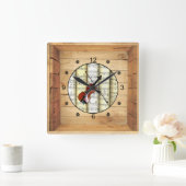 Violin ~ 3 Dimensional ~ Folk Art Box ~ ~ Vierkante Klok (Huis)