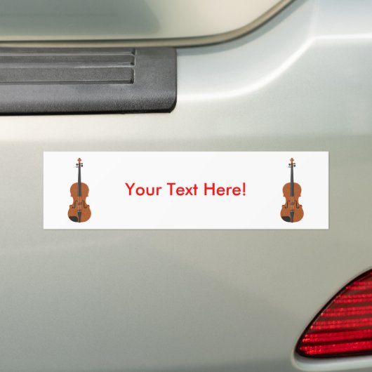 Violin: 3D-model: Bumpersticker (Op auto)