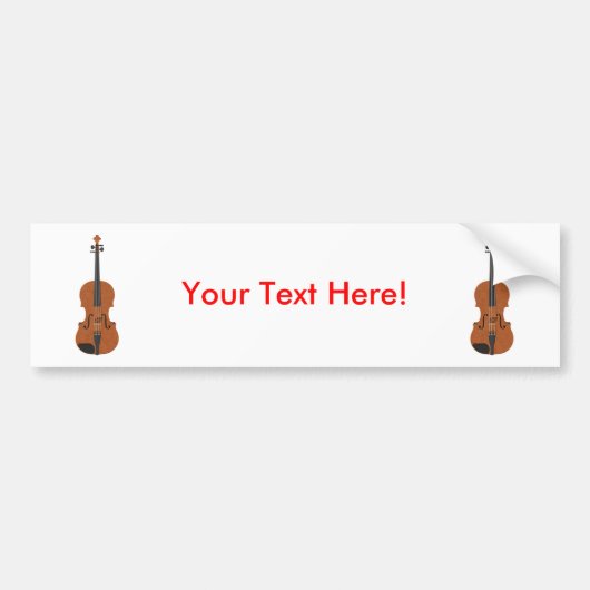 Violin: 3D-model: Bumpersticker (Voorkant)