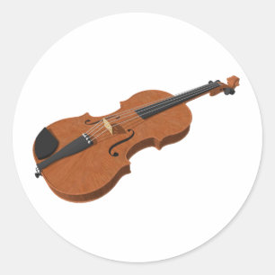 Violin: 3D-model: Ronde Sticker