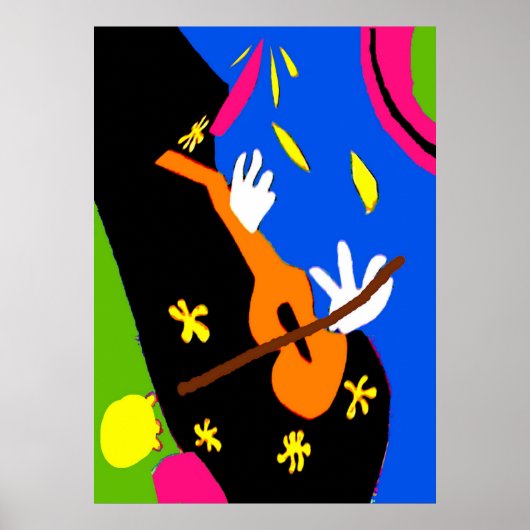 Violin Abstractcello Poster (Voorkant)