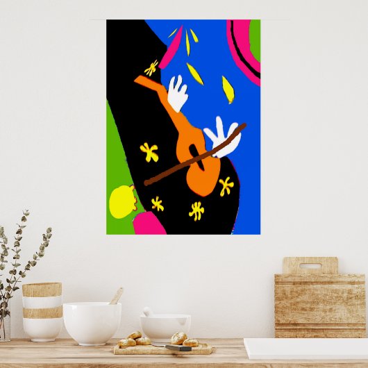Violin Abstractcello Poster (Keuken)