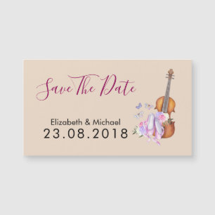 Violin and Ballet Shoes Wedding Save the Date