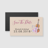 Violin and Ballet Shoes Wedding Save the Date (Voorkant / Achterkant)