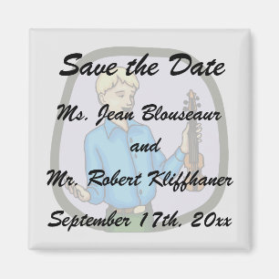 Violin and Boy Graphic Afbeelding Magneet