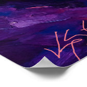 Violin and Cello Against Purple Background Poster (Hoek)