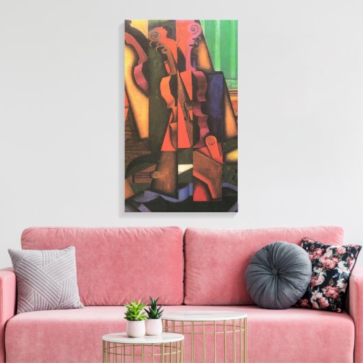 Violin and Guitar van Juan Gris, Cubistische kuns Canvas Afdruk (Insitu (Woonkamer))