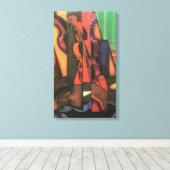Violin and Guitar van Juan Gris,  Cubistische kuns Canvas Afdruk (Insitu (Houten vloer))