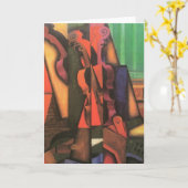 Violin and Guitar van Juan Gris,  Cubistische kuns Kaart (Gele Bloem)