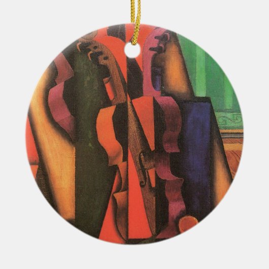 Violin and Guitar van Juan Gris,  Cubistische kuns Keramisch Ornament (Voorkant)