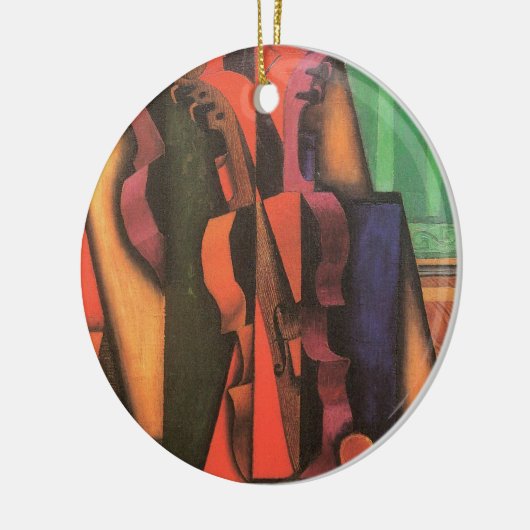 Violin and Guitar van Juan Gris,  Cubistische kuns Keramisch Ornament (Links)