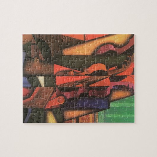 Violin and Guitar van Juan Gris,  Cubistische kuns Legpuzzel (Horizontaal)