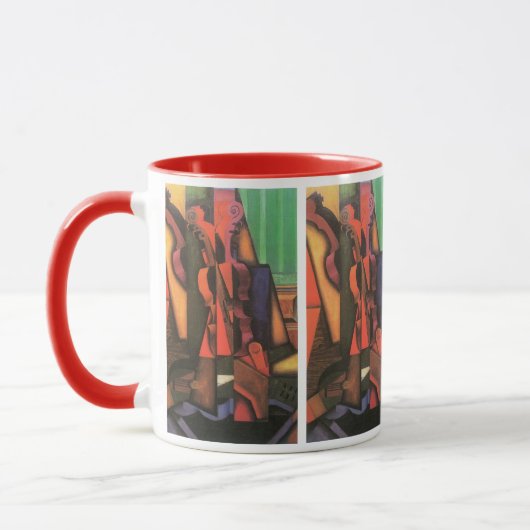 Violin and Guitar van Juan Gris,  Cubistische kuns Mok (Links)