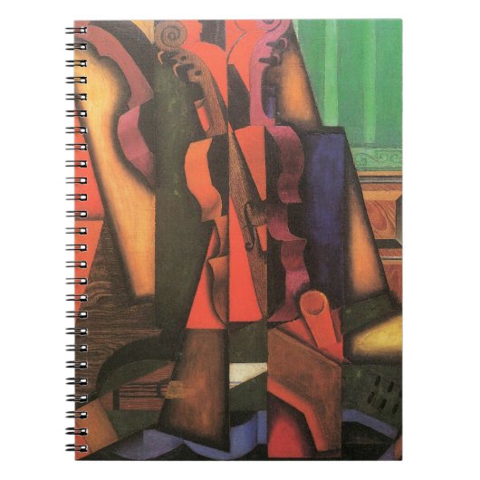 Violin and Guitar van Juan Gris, Cubistische kuns Notitieboek (Voorkant)