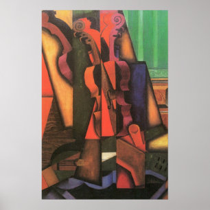 Violin and Guitar van Juan Gris,  Cubistische kuns Poster