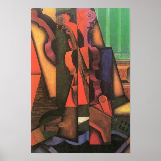 Violin and Guitar van Juan Gris,  Cubistische kuns Poster (Voorkant)