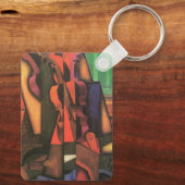 Violin and Guitar van Juan Gris,  Cubistische kuns Sleutelhanger (Achterkant)