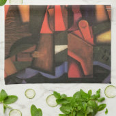 Violin and Guitar van Juan Gris,  Cubistische kuns Theedoek (Gevouwen)