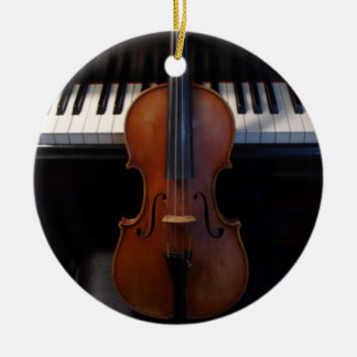 Violin and Keyboard Holiday Ornament
