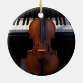 Violin and Keyboard Holiday Ornament (Achterkant)