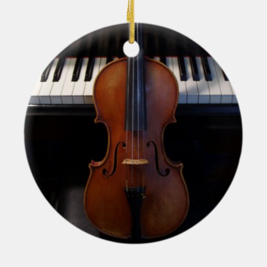 Violin and Keyboard Holiday Ornament (Achterkant)
