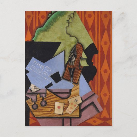 Violin and Playing Cards Briefkaart (Voorkant)