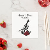 Violin and Rozen Music Wedding Servetten (Insitu)