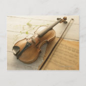 Violin and Sheet Music Briefkaart (Voorkant)