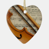 Violin and Sheet Music Keramisch Ornament (Rechts)