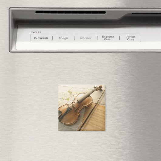 Violin and Sheet Music Magneet (Insitu (Vaatwasser))
