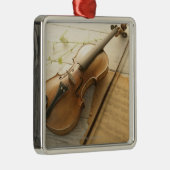 Violin and Sheet Music Metalen Ornament (Rechts)