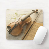 Violin and Sheet Music Muismat (Met muis)