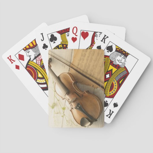 Violin and Sheet Music Pokerkaarten (Achterkant)