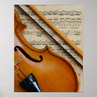 Violin and Sheet Music Poster