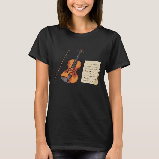 Violin and Sheet Music Violins T-shirt (Voorkant)