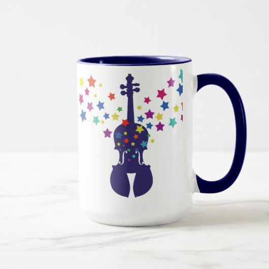 Violin and Stars Coffee Mok (Rechts)