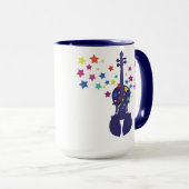 Violin and Stars Coffee Mok (Voorkant rechts)