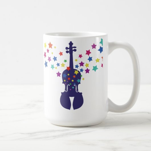 Violin and Stars Coffee Mok (Rechts)