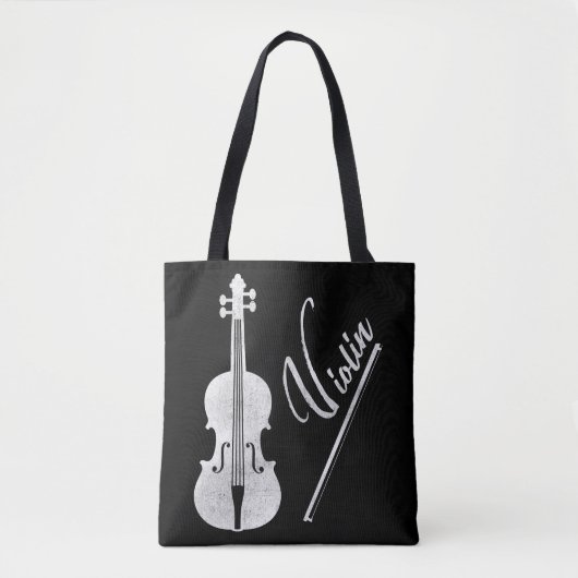  Violin Artwork Musician Birthday Gift Tote Bag (Voorkant)
