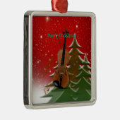 Violin at Christmas Ceramic Ornament (Rechts)