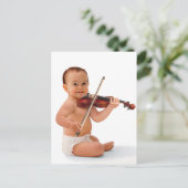 Violin Baby Briefkaart (Staand voorkant)