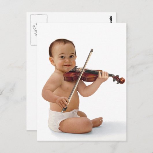 Violin Baby Briefkaart (Voorkant / Achterkant)