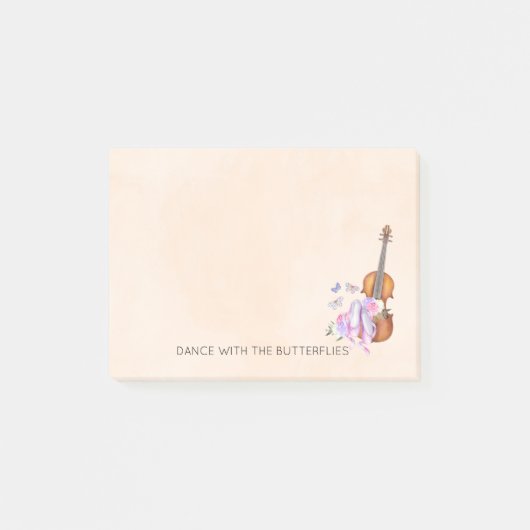 Violin & Ballet Dance met de Butterflies Post-it® Notes (Voorkant)