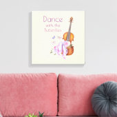 Violin & ballet laat Inspirerend dans zien Canvas Afdruk (Insitu (Woonkamer))