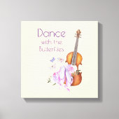 Violin & ballet laat Inspirerend dans zien Canvas Afdruk (Voorkant)