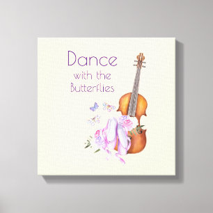 Violin & ballet laat Inspirerend dans zien Canvas Afdruk