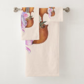 Violin, balletschoenen, bloemen en vlinders bad handdoek (Insitu)