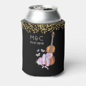 Violin, balletschoenen, bloemen en vlinders blikjeskoeler (Blikje Achterkant)